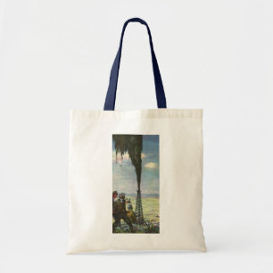 Tote Bag Entreprise Vintage, puits de pétrole jaillissant a