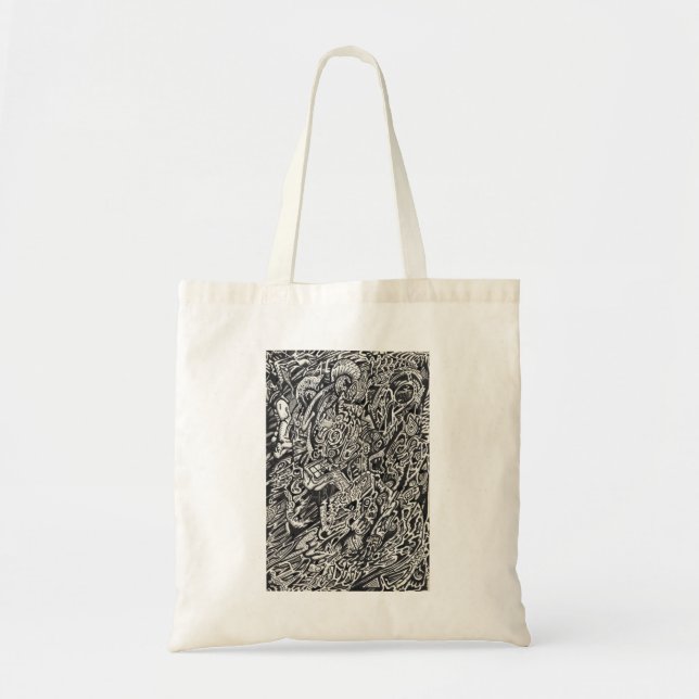 Tote Bag Entrez, L'Homme Microdot (Devant)