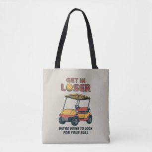Tote Bag Entrez loser Vintage Drôle Golf Cart Golfing Papa 