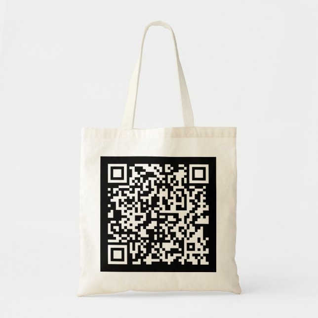 Tote Bag Entrez l'URL et créez un code QR scannable | Noir (Devant)