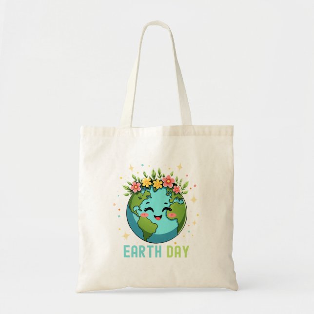 Tote Bag Environnement jour des terres Terre mignonne Avec  (Devant)
