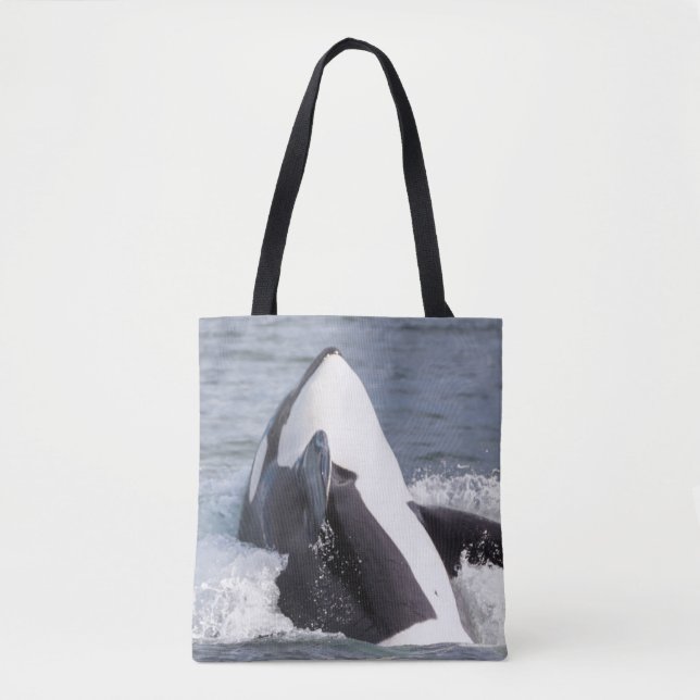Tote Bag Épaulard faisant une cabriole (Devant)