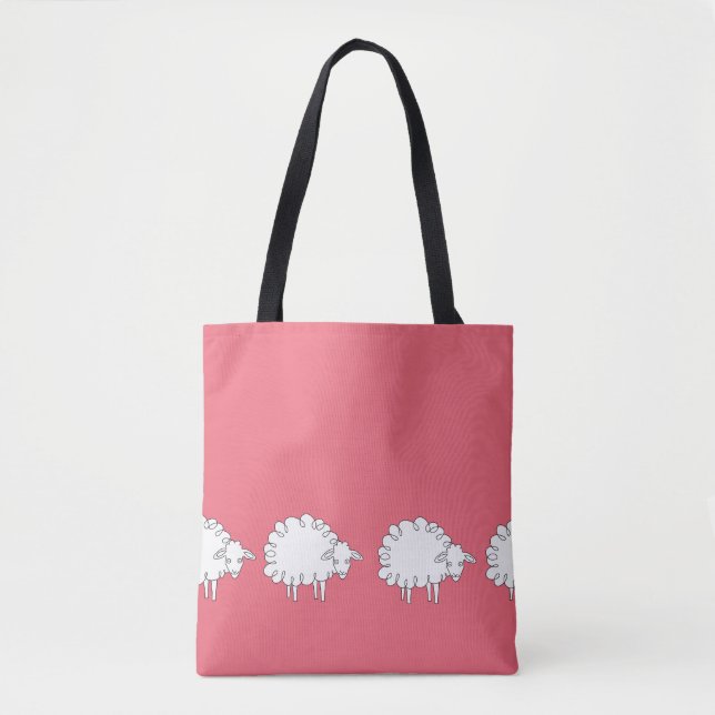 Tote Bag Épaule à mouton blanc FOURRE-TOUT (Devant)