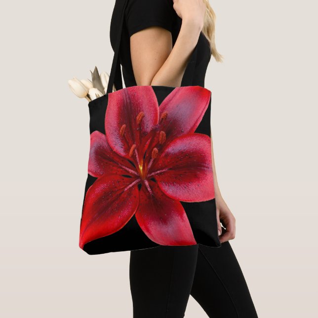 Tote Bag Épaule asiatique rouge renversante Fourre-tout de (De près)