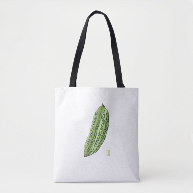 Tote Bag Épaule en polyester brossé robuste Bittermelon (Devant)