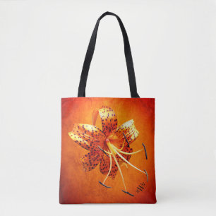 Tote Bag Épaule faite sur commande Fourre-tout de lis tigr