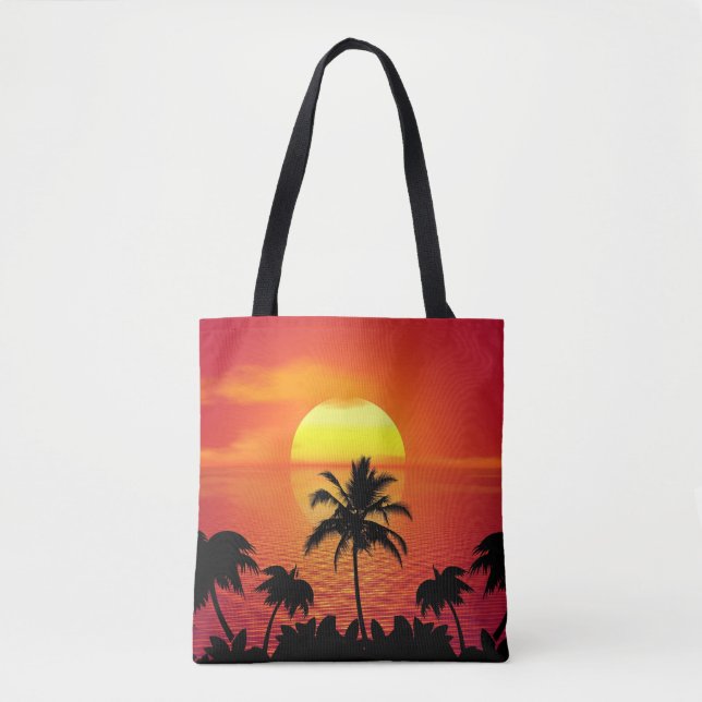 Tote Bag Épaule TROPICALE SOLEIL Fourre-tout (Devant)