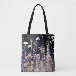Tote Bag Épaules fleurs sauvages d'aquarelle Fourre-tout