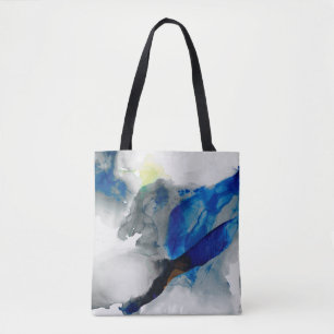 Tote Bag Éphémère - bleu et gris