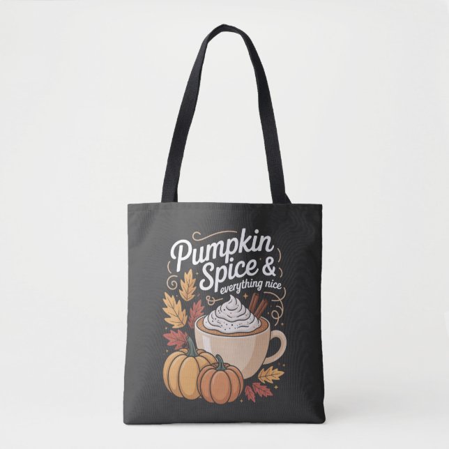 Tote Bag Épice de Citrouille Automne (Devant)