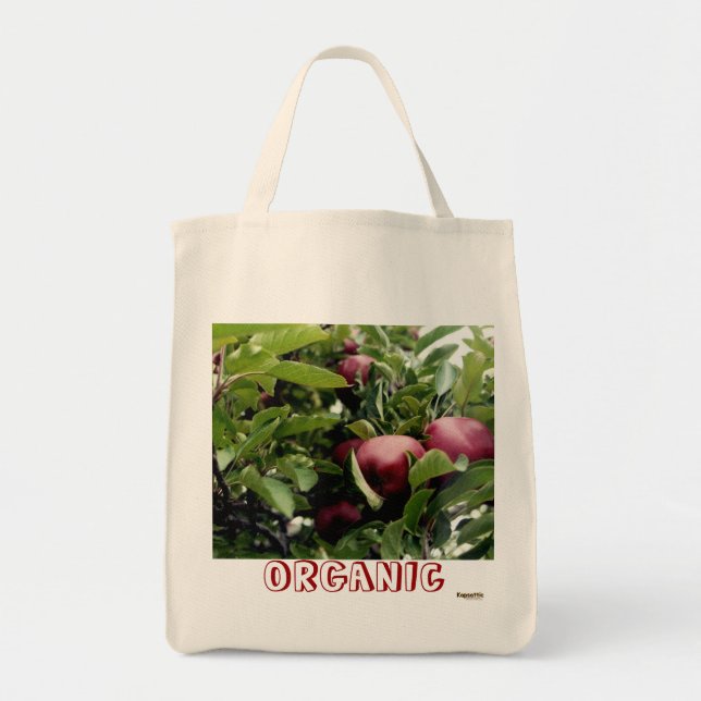 Tote Bag Épicerie bio sur les pommes (Devant)