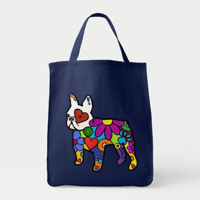 Tote Bag Épicerie de puissance de Frenchie (Devant)