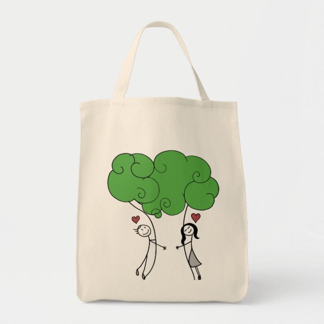 Tote Bag Épicerie Fourre-tout de Hugger d'arbre (Devant)