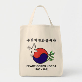 Tote Bag Épicerie Fourre-tout de la Corée de corps de paix