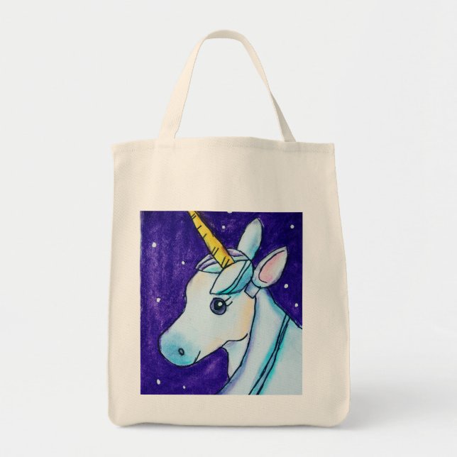 Tote Bag Épicerie Fourre-tout de licorne (Devant)