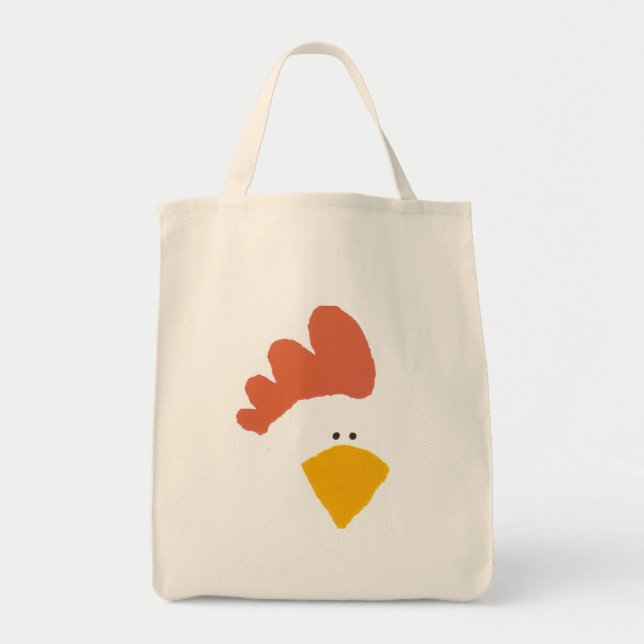 Tote Bag Épicerie fourre-tout de "poulet" (Devant)
