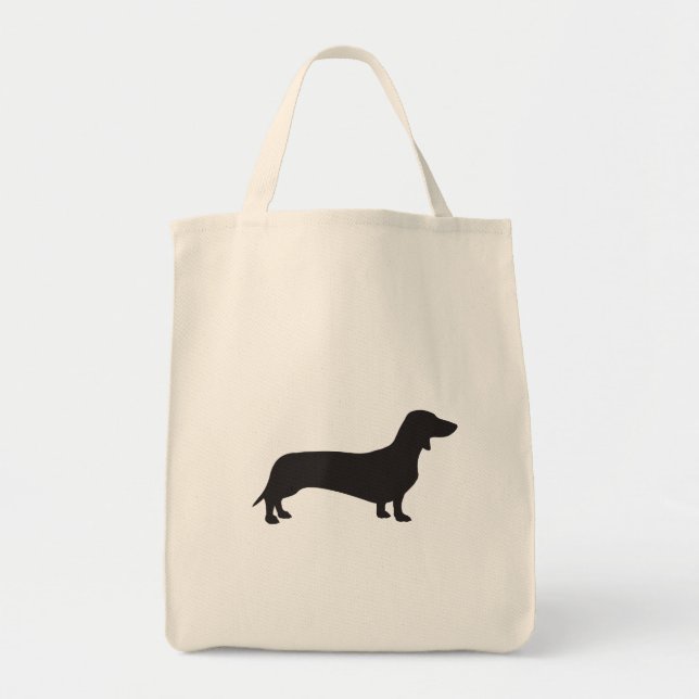 Tote Bag Épicerie Fourre-tout de teckel (Devant)
