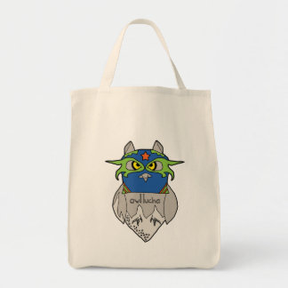 Tote Bag Épicerie Fourre-tout d'étoile de Lucha de hibou