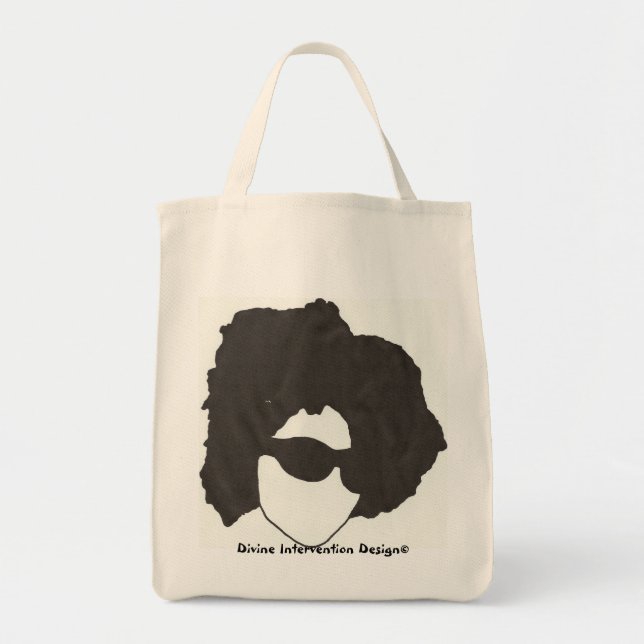 Tote Bag Épicerie Fourre-tout en verre d'Afro (Devant)