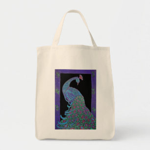 Tote Bag Épicerie organique Fourre-tout - paon fier