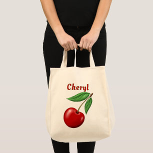 Tote Bag Épicerie personnalisée Red Cherry