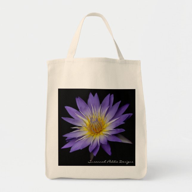 Tote Bag Épicerie pourpre Fourre-tout de nénuphar (Devant)