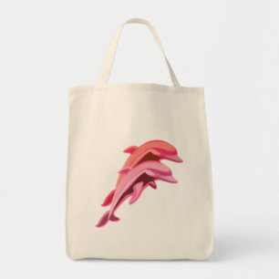 Tote Bag Épicerie rose Fourre-tout de conception de dauphi