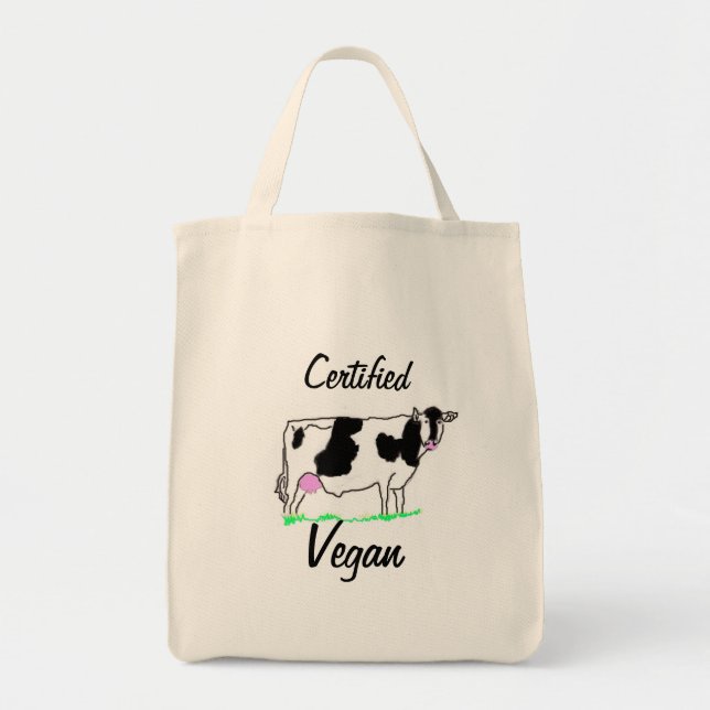 Tote Bag Épicerie végétalienne certifiée Fourre-tout (Devant)