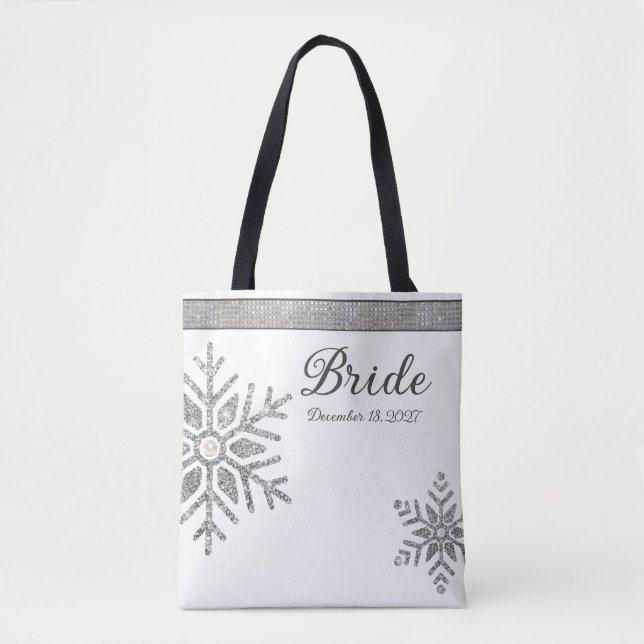 Tote Bag Épouse de neige Diamond Mariée d'hiver (Devant)