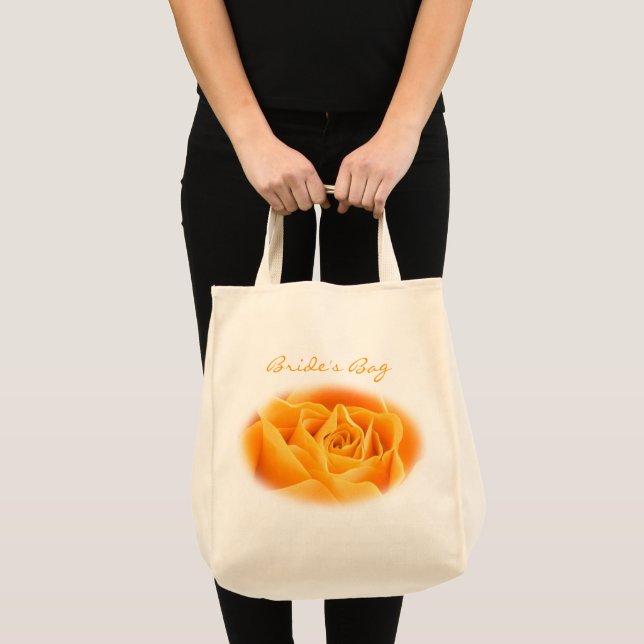 Tote Bag Épouse Mariage orange ou Personnaliser pour n'impo (Devant (produit))