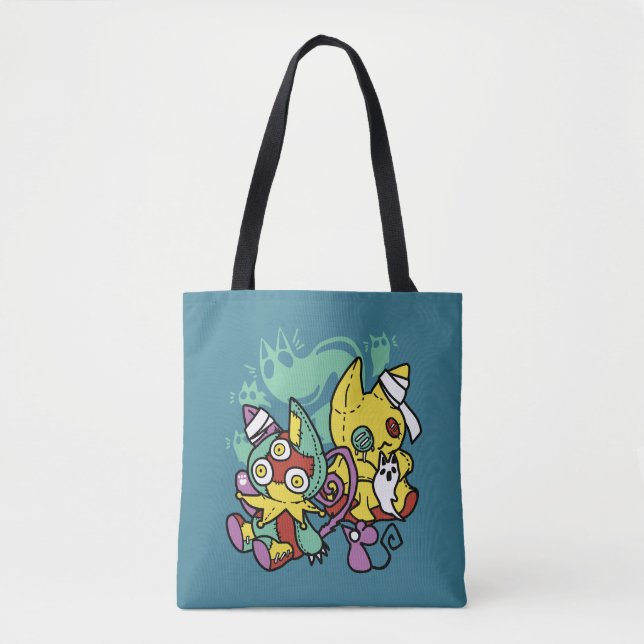 Tote Bag Épouvantablement positif | Chats monstrueux Hallow (Devant)