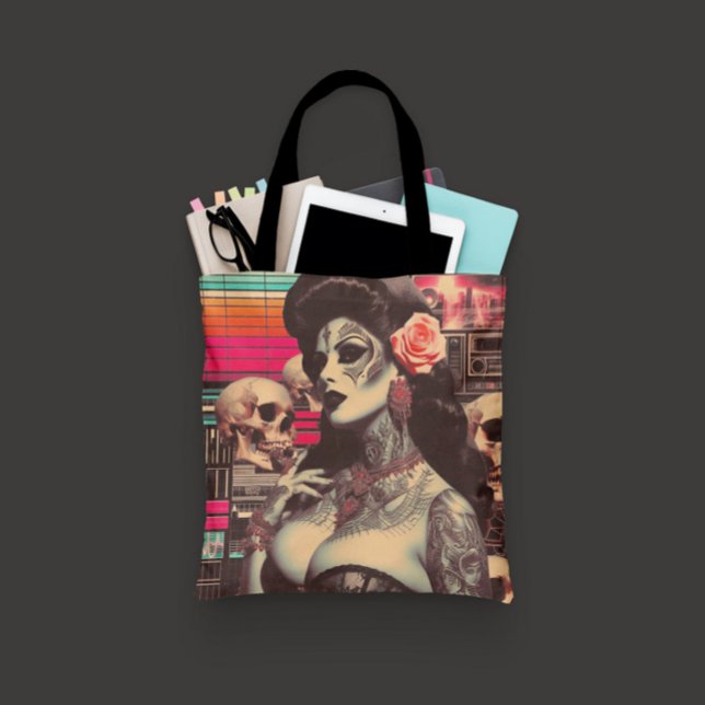 Tote Bag Épouvantail Pin-up Synthwave (Créateur téléchargé)