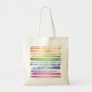 Tote Bag Equality Love Rainbow Brush Strokes LGBTQ ID656