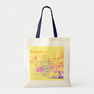 Tote Bag Équations colorées amusantes Designs géométriques