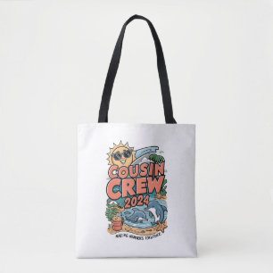 Tote Bag Équipage de cousins voyage en famille à la plage V