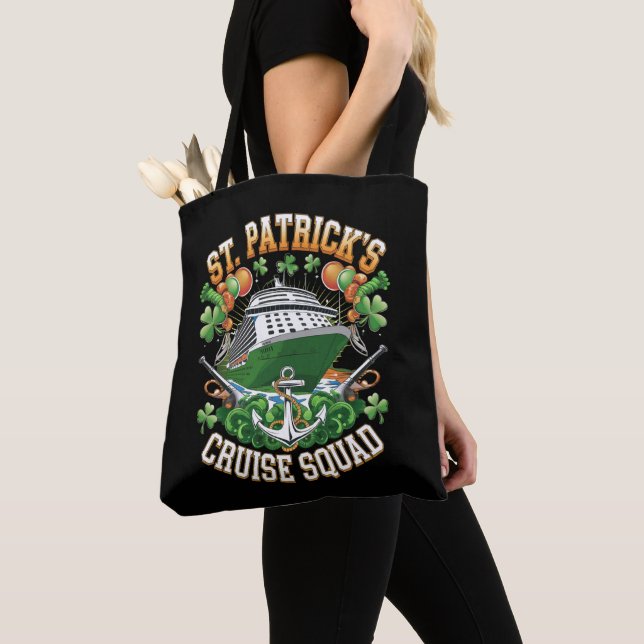 Tote Bag Équipage de croisière de la Saint-Patrick 2025 ten (De près)