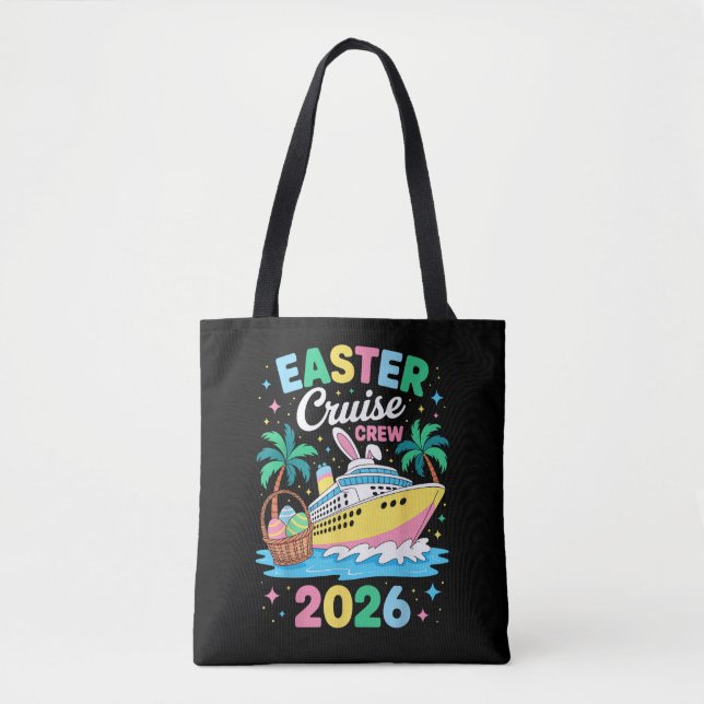 Tote Bag Équipage de croisière de Pâques 2026 Vacances fami (Devant)