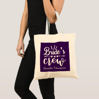 Tote Bag Équipage de mariées mignonnes ajouter nom