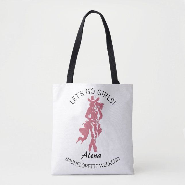 Tote Bag Équipe Cowgirl Enterrement de Vie de Jeune Fille (Devant)