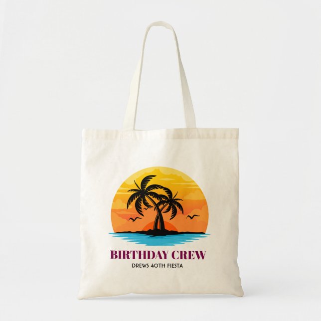 Tote Bag Équipe d'anniversaire Rétro Sunset 20e 30e 40e 50e (Devant)
