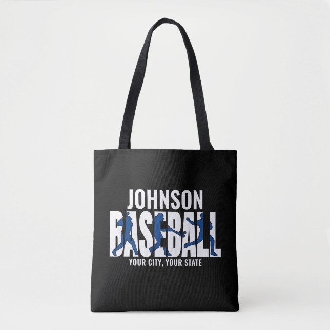 Tote Bag Équipe de baseball AJOUTER NOM Champion Joueur de  (Devant)