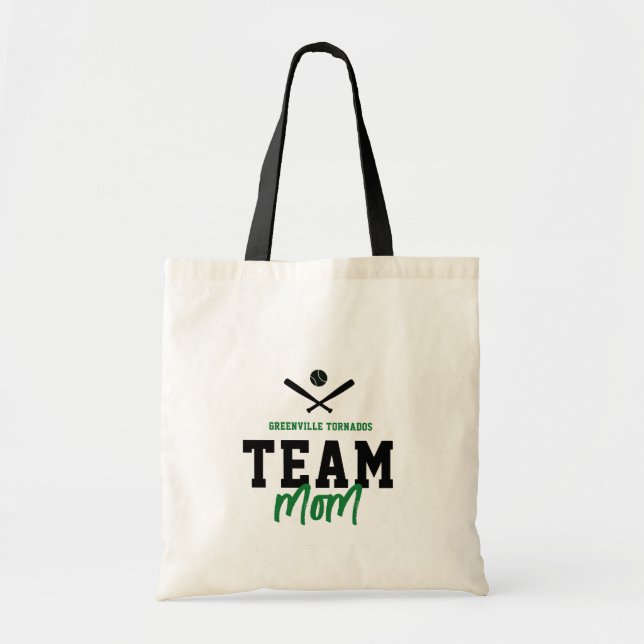 Tote Bag Équipe de baseball personnalisée Maman Mères Jour  (Devant)