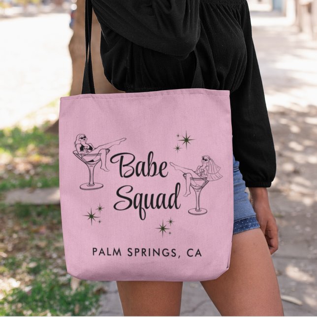 Tote Bag Équipe de bébé fille rose EVJF (Créateur téléchargé)