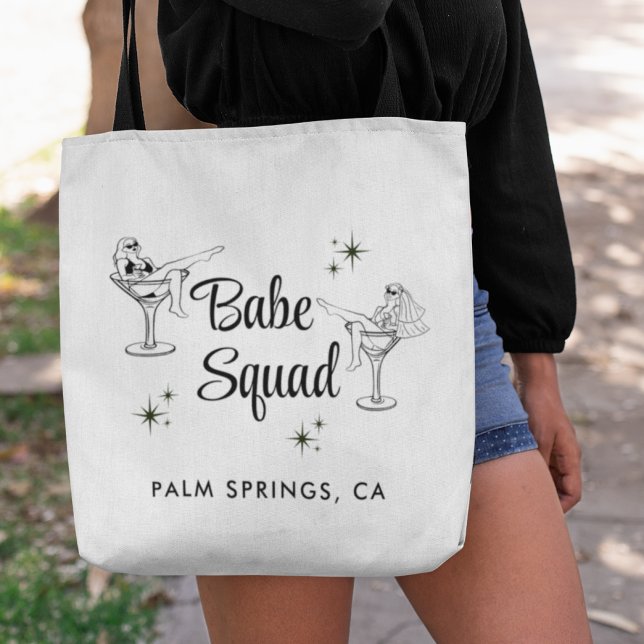Tote Bag Équipe de bébés filles Équipe de Bachelorette blan (Créateur téléchargé)