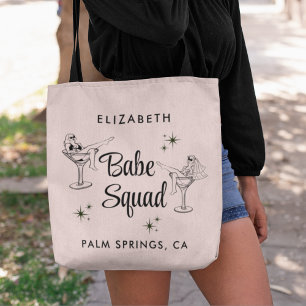 Tote Bag Équipe de Bébés Filles Rose Enterrement de Vie de