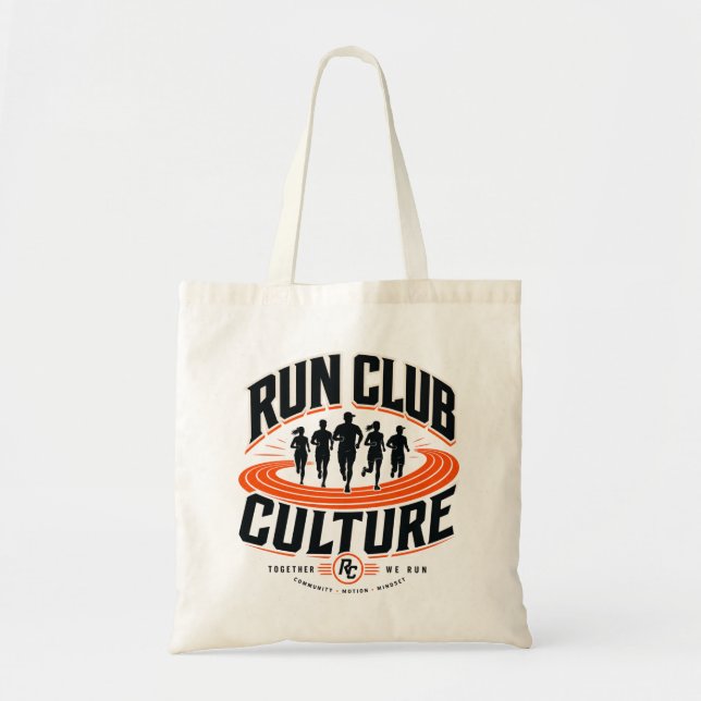 Tote Bag Équipe de course du Run Club sur piste (Devant)