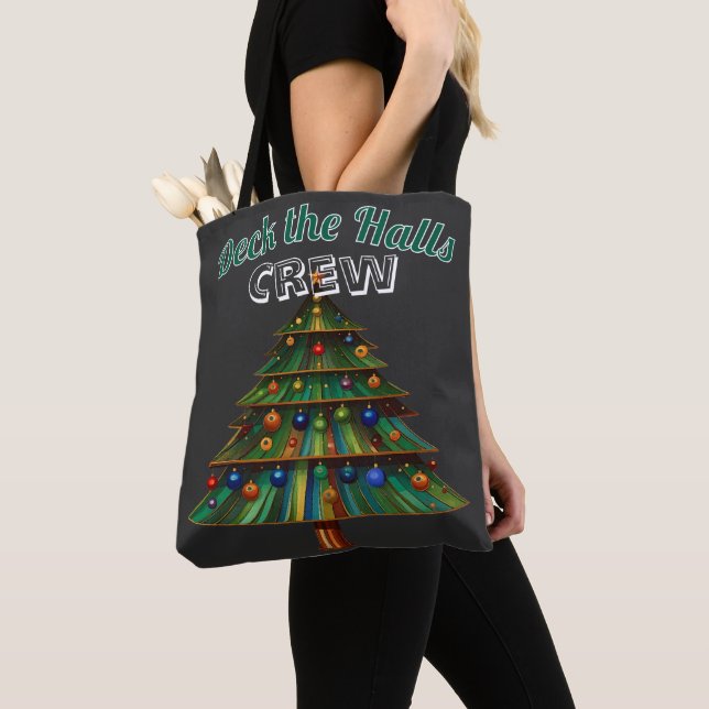 Tote Bag Équipe de Décoration de l'Arbre de Noël (De près)