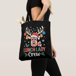 Tote Bag Équipe de la dame du déjeuner Noël Renne Noël Lumi