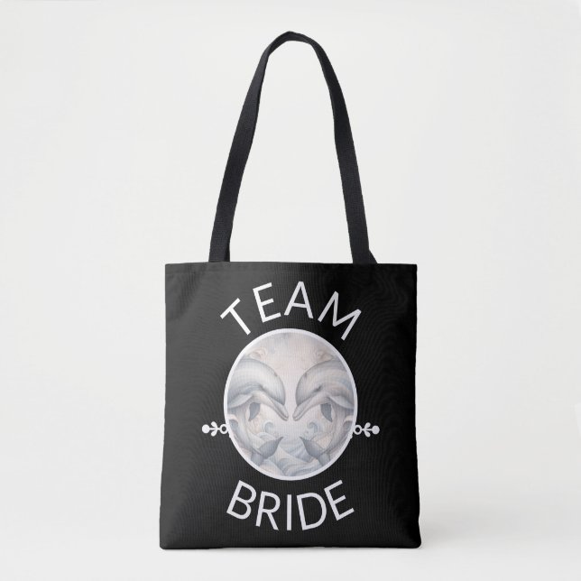 Tote Bag Équipe de la mariée dauphin femme (Devant)