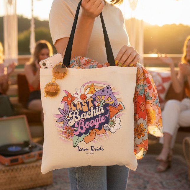 Tote Bag Équipe de la mariée Groovy 70s ID929 (Créateur téléchargé)